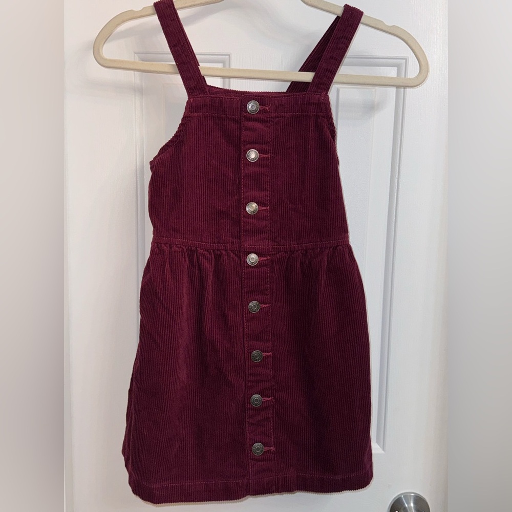 Cat & Jack Girls' Corduroy Cat & Jack Girls' Burgundy Corduroy Skirtall Dress S